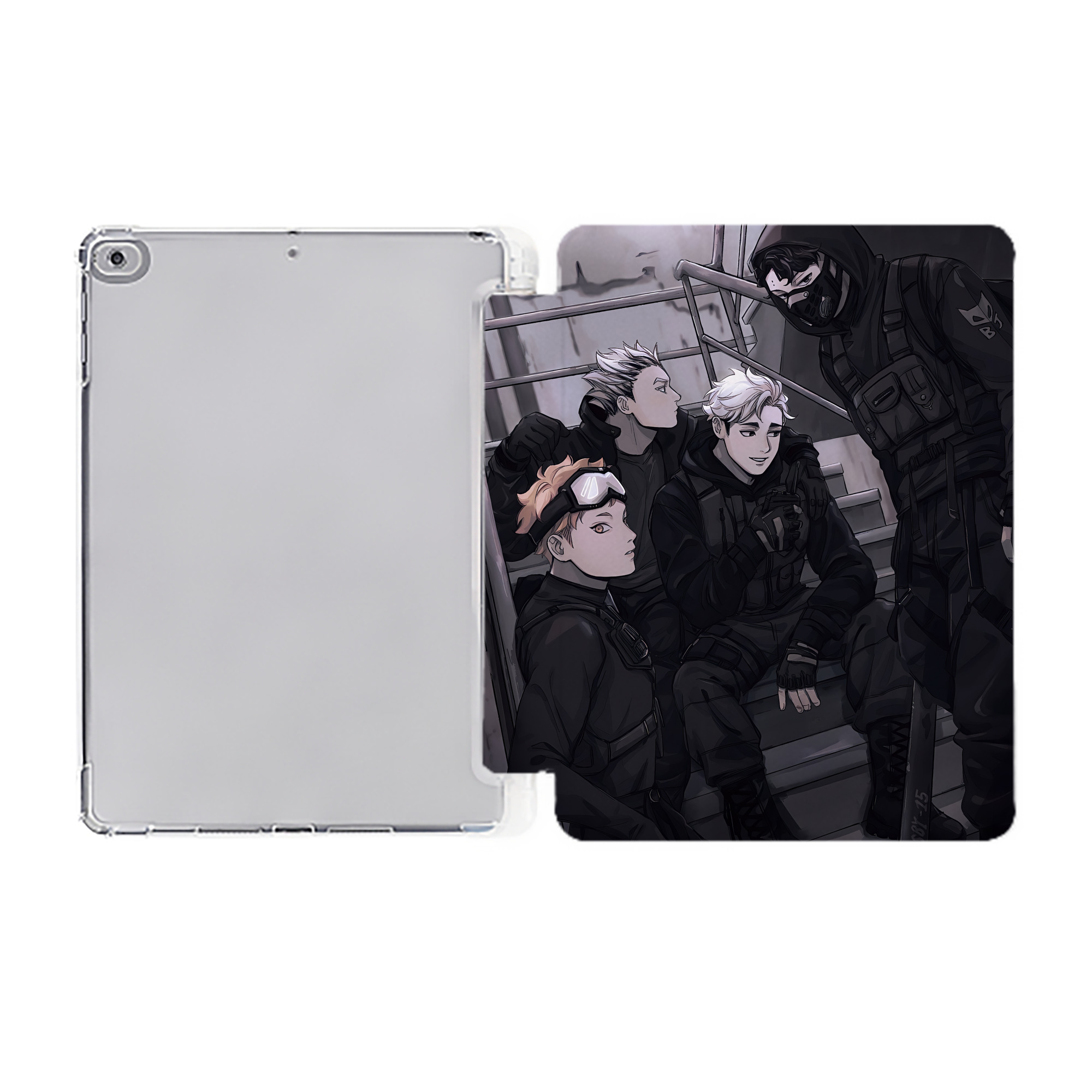 （画像用） ハイキュー!! Haikyu!! IPad ケース ペン収納付き 三つ折りスタンド PUレザー×シリコン 対応機種9.5/10.5/10.9インチ
